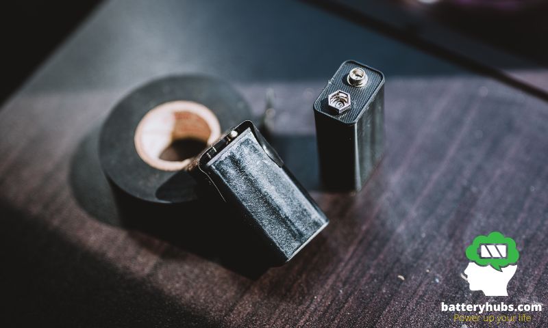 Taping battery terminals